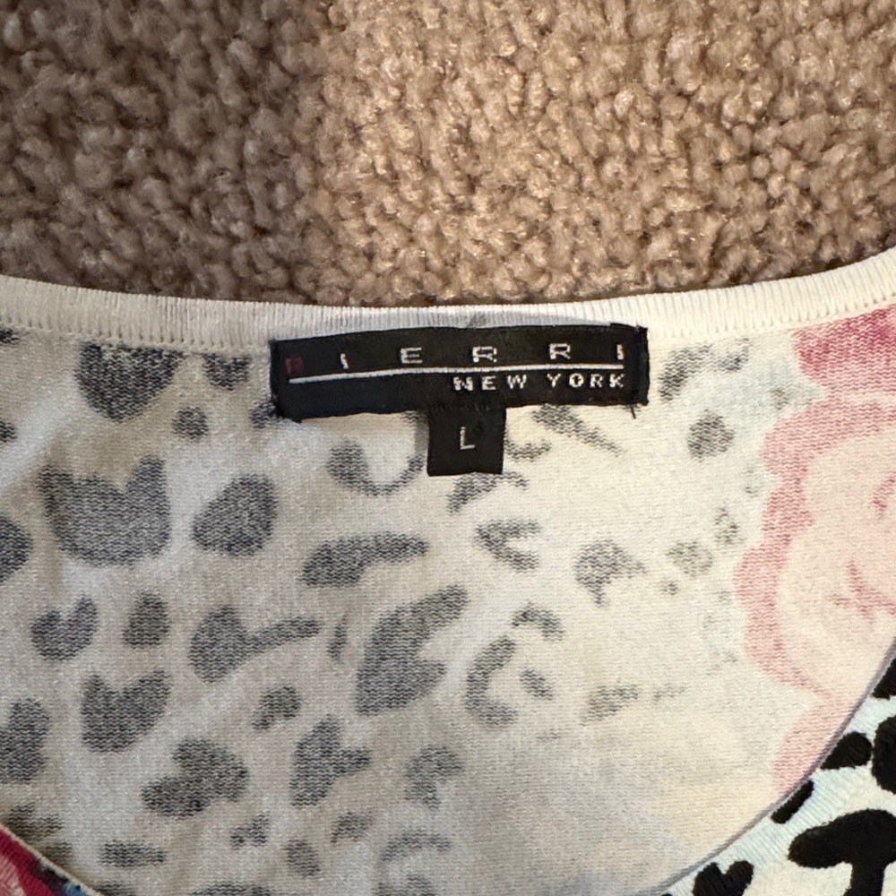 Pierri New York Floral and Animal Print Long Sleeve Top - Picture 2 of 2